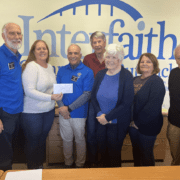 Rick Setty and Nick D’Amato with Knights of Columbus Council 8759 presented Jenniffer Albanese, Executive Director of Interfaith Community Outreach with a check in the amount of $500.00 to help continue its mission of “Providing Assistance to Individuals and families who are facing a Temporary Emergency; Bridging the Gap: Where no one will face an Emergency Crisis Alone. “Your dedication and hard work is truly inspirational and the Knights are proud to play a small part, stated Rick Setty”.